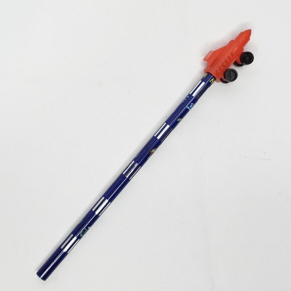 Vintage Sanrio Pencil Motorcycle Rocket Car Topper Rolling Wheels 1988 1989 - Picture 2 of 14